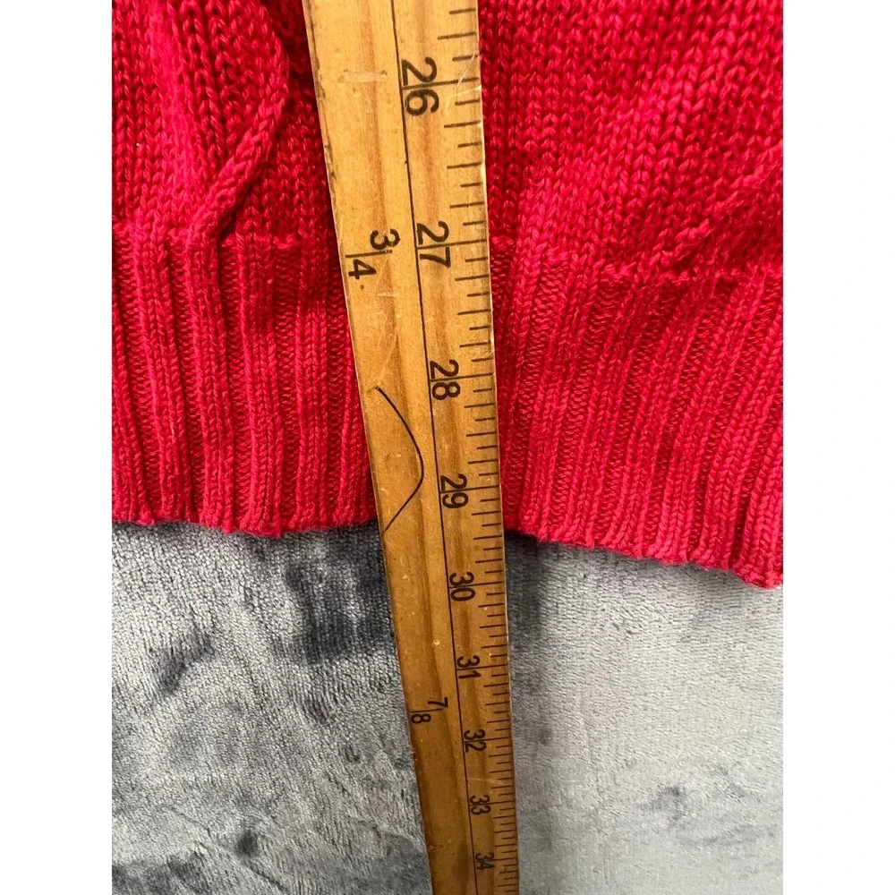IZOD Mens‎ Red Diamond Textured Knit Crewneck Cotton Pullover Sweater XXL